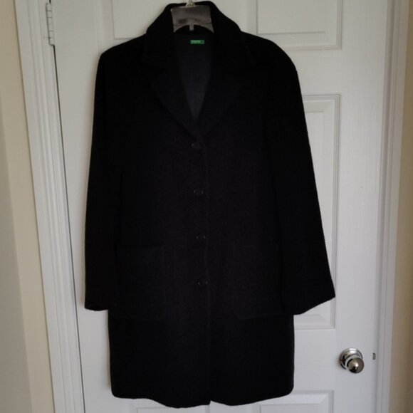 United Colors Of Benetton Dark Gray Pea Coat - Picture 3 of 5